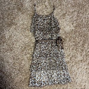justice cheetah print dress🤎🤍